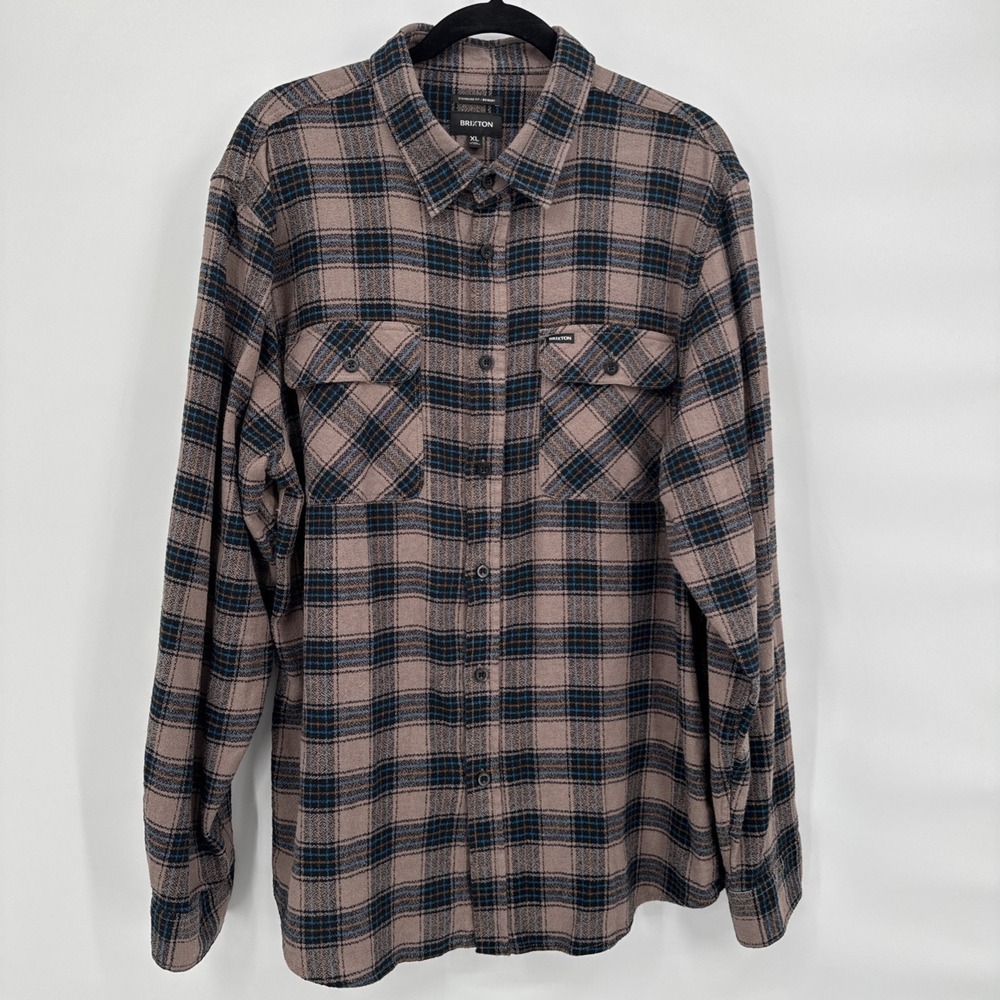 Brixton Shirt Mens X-Large Bowery Flannel Long Sleeve Button Up Outdoor Casual